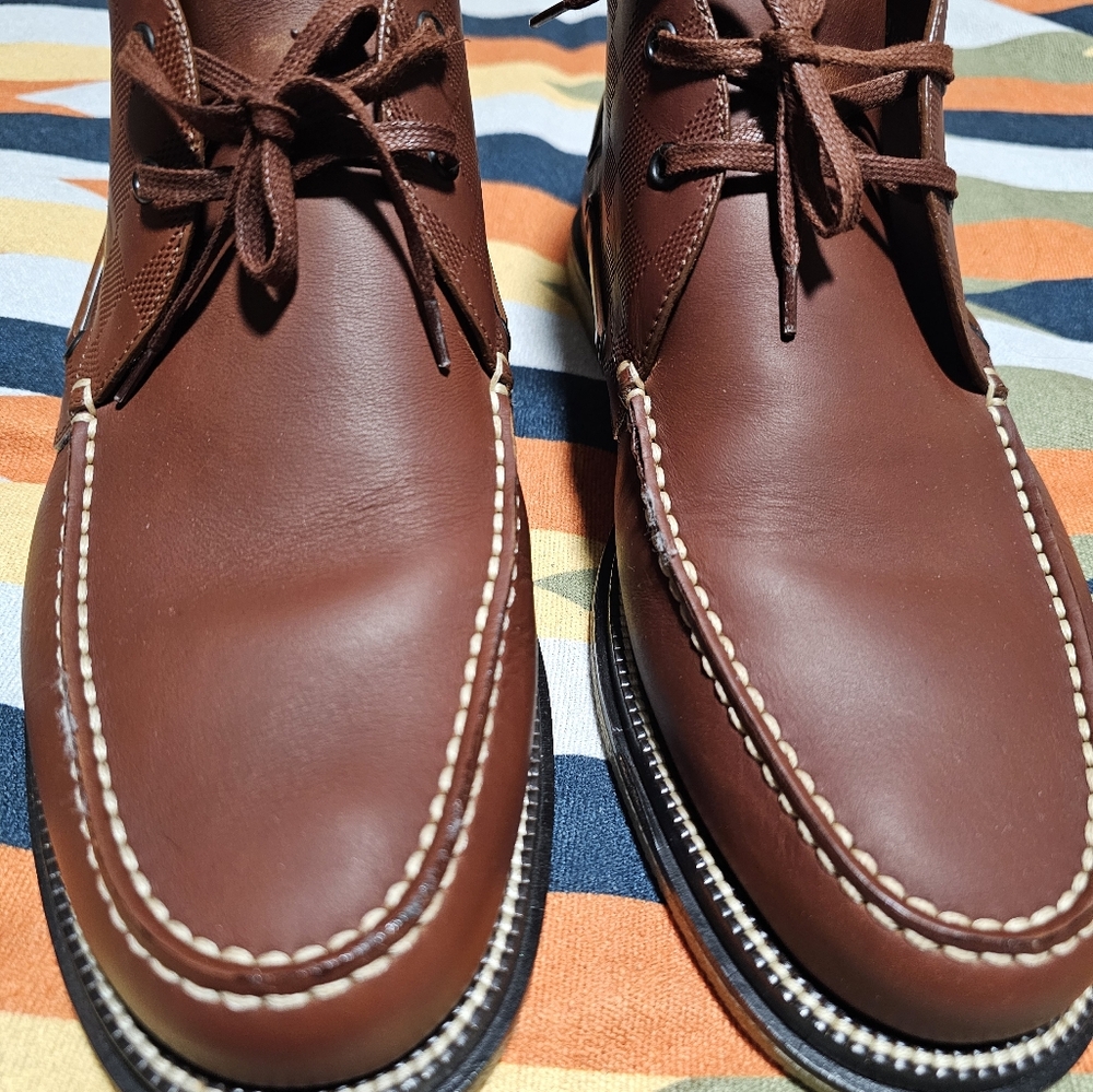 Louis Vuitton Brown Leather Lace-Up Boots - Picture 2 of 10
